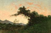 Jules Tavernier Marin Sunset in Back of Petaluma oil painting reproduction